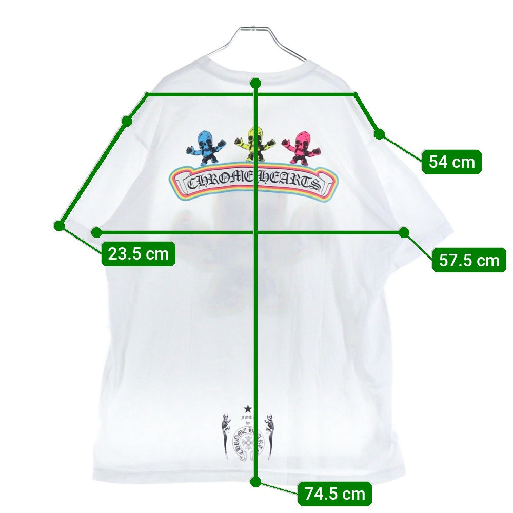 CHROME HEARTS(クロムハーツ) FOTI S/S TEE フォティ フロント レインボー ロゴ プリント 半袖Tシャツ ホワイト