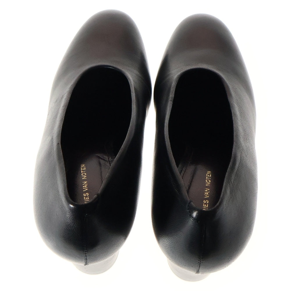 DRIES VAN NOTEN(ドリスヴァンノッテン) レザーパンプス ヒール WW26 765 H80 ブラック