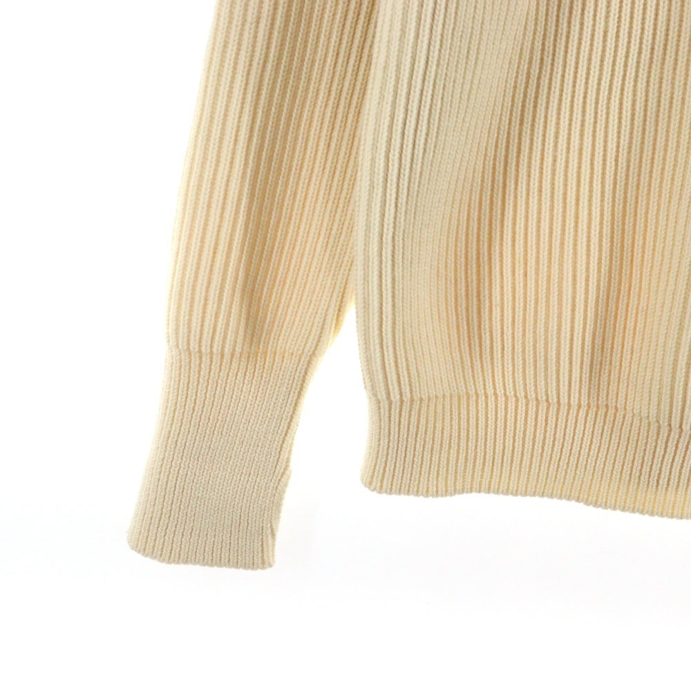 ANDERSEN-ANDERSEN(アンデルセン-アンデルセン) NAVY WOOL KNIT SWEATER クルーネック ウールニットセーター アイボリー