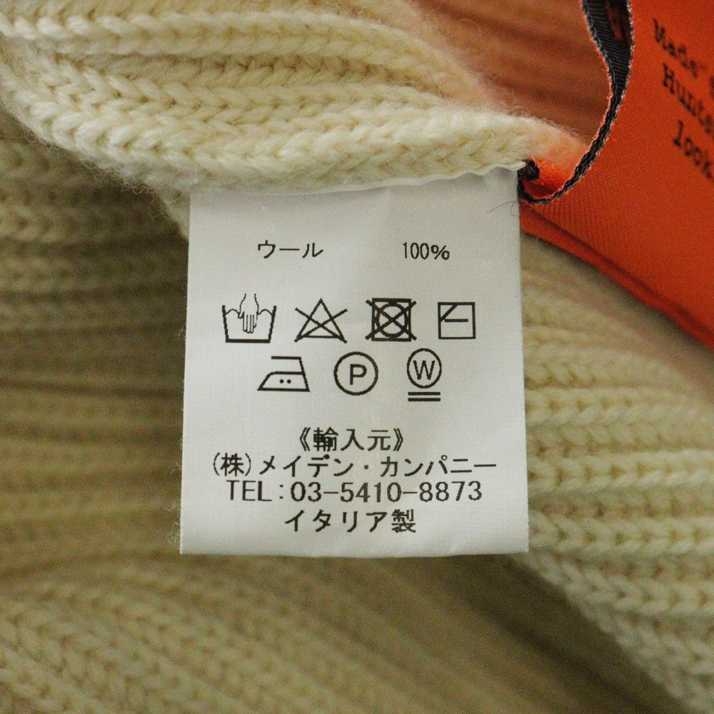 ANDERSEN-ANDERSEN(アンデルセン-アンデルセン) NAVY WOOL KNIT SWEATER クルーネック ウールニットセーター アイボリー