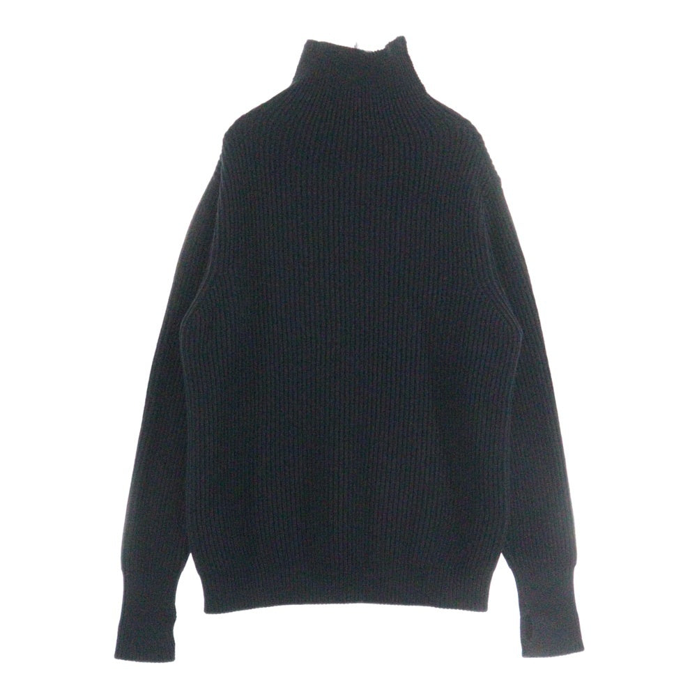 ANDERSEN-ANDERSEN(アンデルセン-アンデルセン) HI NECK WOOL KNIT SWEATER ハイネック ニットセーター ブラック
