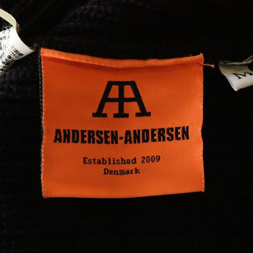 ANDERSEN-ANDERSEN(アンデルセン-アンデルセン) HI NECK WOOL KNIT SWEATER ハイネック ニットセーター ブラック