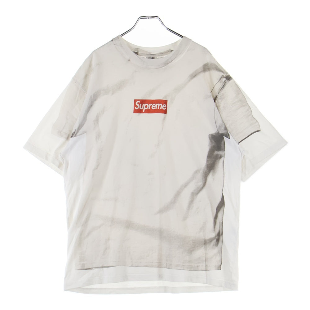 SUPREME(シュプリーム) 24SS ×MM6 Maison Margiela Box Logo Tee エムエムシックスメゾンマルジェラ ボックスロゴプリント半袖Tシャツ カットソー ホワイト