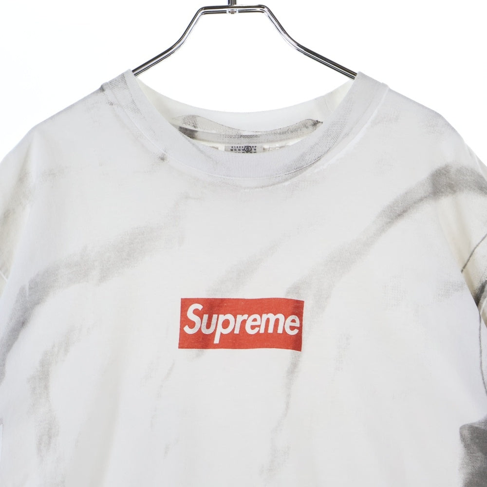SUPREME(シュプリーム) 24SS ×MM6 Maison Margiela Box Logo Tee エムエムシックスメゾンマルジェラ ボックスロゴプリント半袖Tシャツ カットソー ホワイト