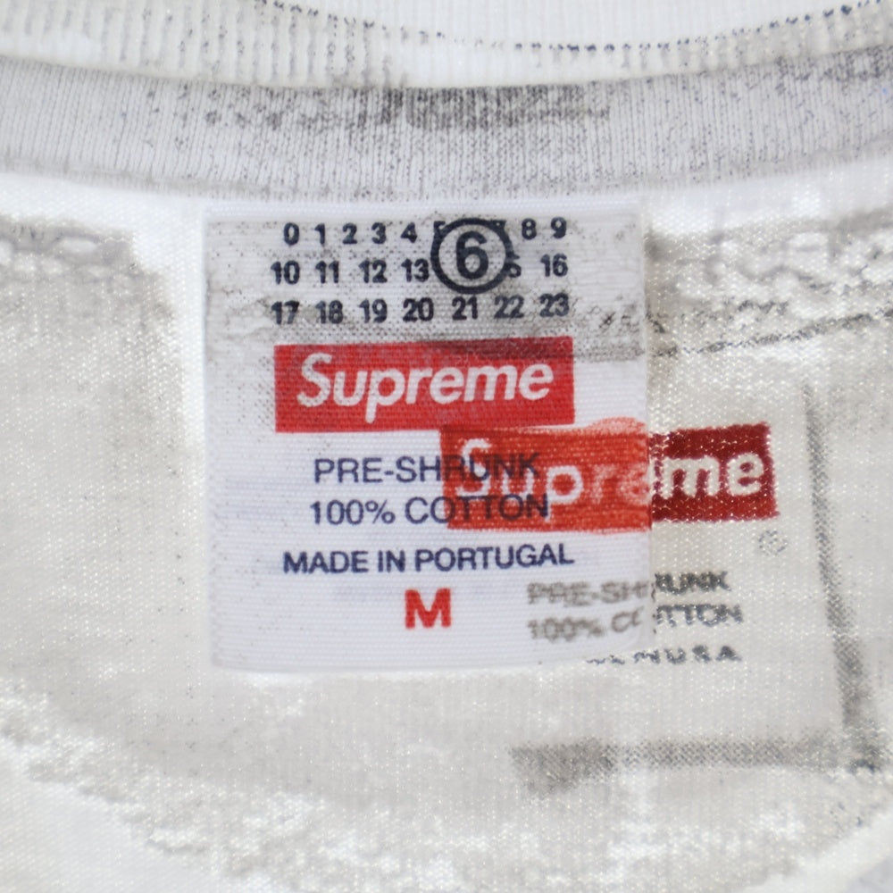 SUPREME(シュプリーム) 24SS ×MM6 Maison Margiela Box Logo Tee エムエムシックスメゾンマルジェラ ボックスロゴプリント半袖Tシャツ カットソー ホワイト
