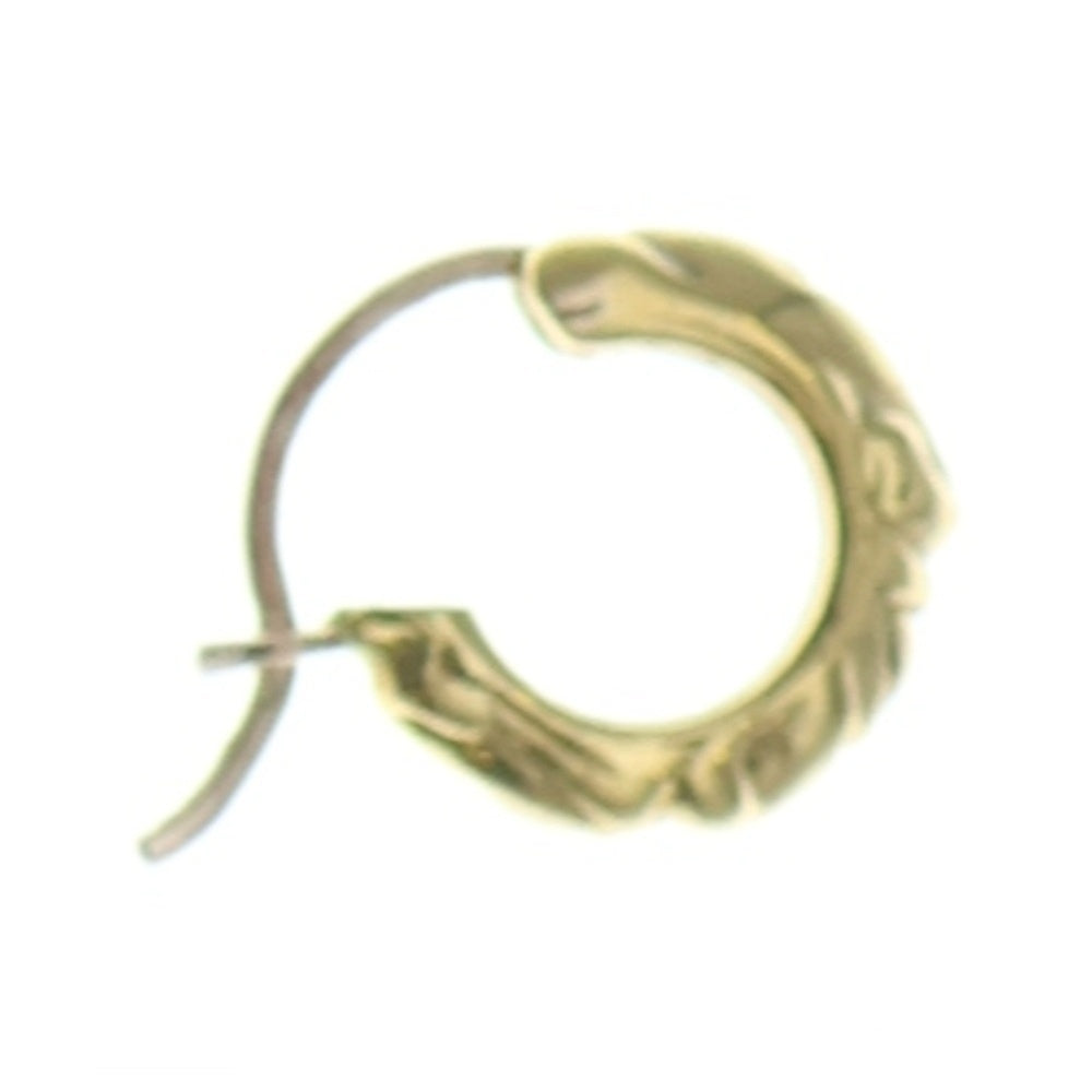 CHROME HEARTS(クロムハーツ) 22K HOOP SCROOL 1 22Kスクロールフープ ゴールドピアス