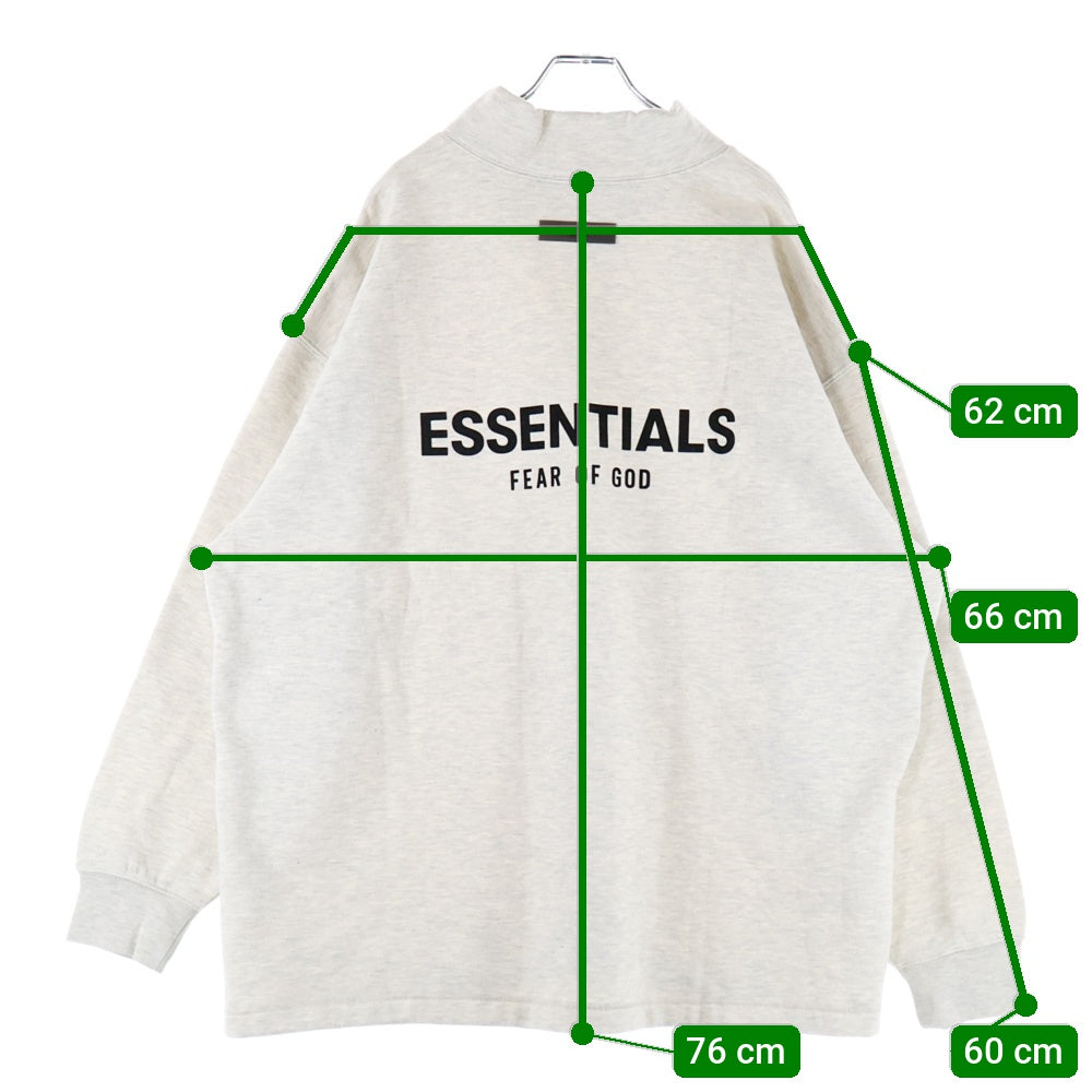 FEAR OF GOD ESSENTIALS(フィアオブゴッド エッセンシャルズ) MOCKNECK SWEATSHIRT バックフェルトロゴ モックネックスウェットトレーナー グレージュ
