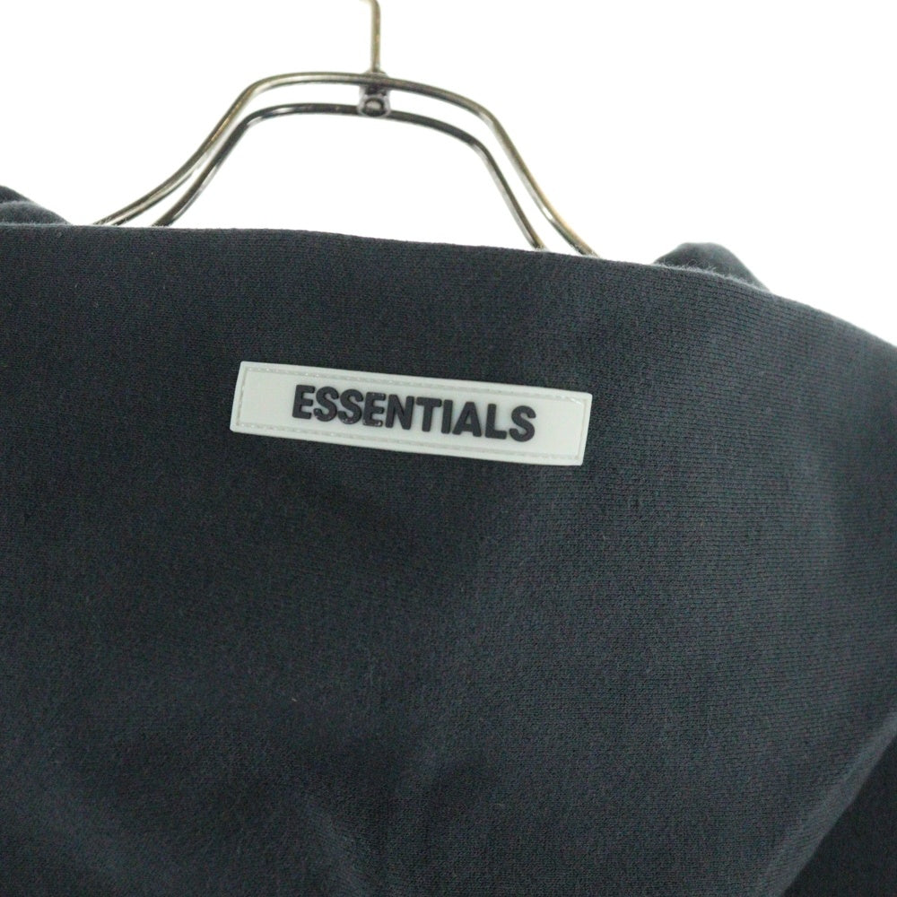 FEAR OF GOD ESSENTIALS(フィアオブゴッド エッセンシャルズ) HOODIE バックリフレクターロゴ プルオーバースウェットパーカー フーディー ブラック