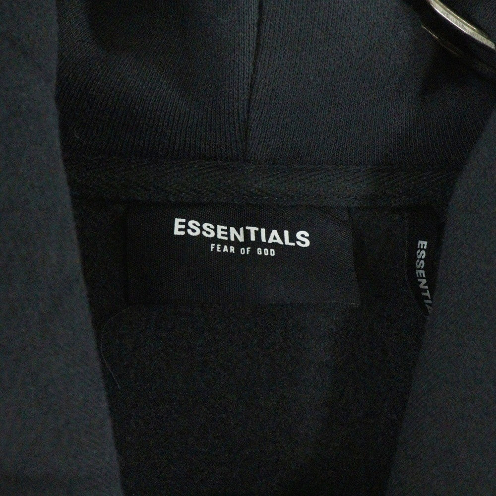 FEAR OF GOD ESSENTIALS(フィアオブゴッド エッセンシャルズ) HOODIE バックリフレクターロゴ プルオーバースウェットパーカー フーディー ブラック