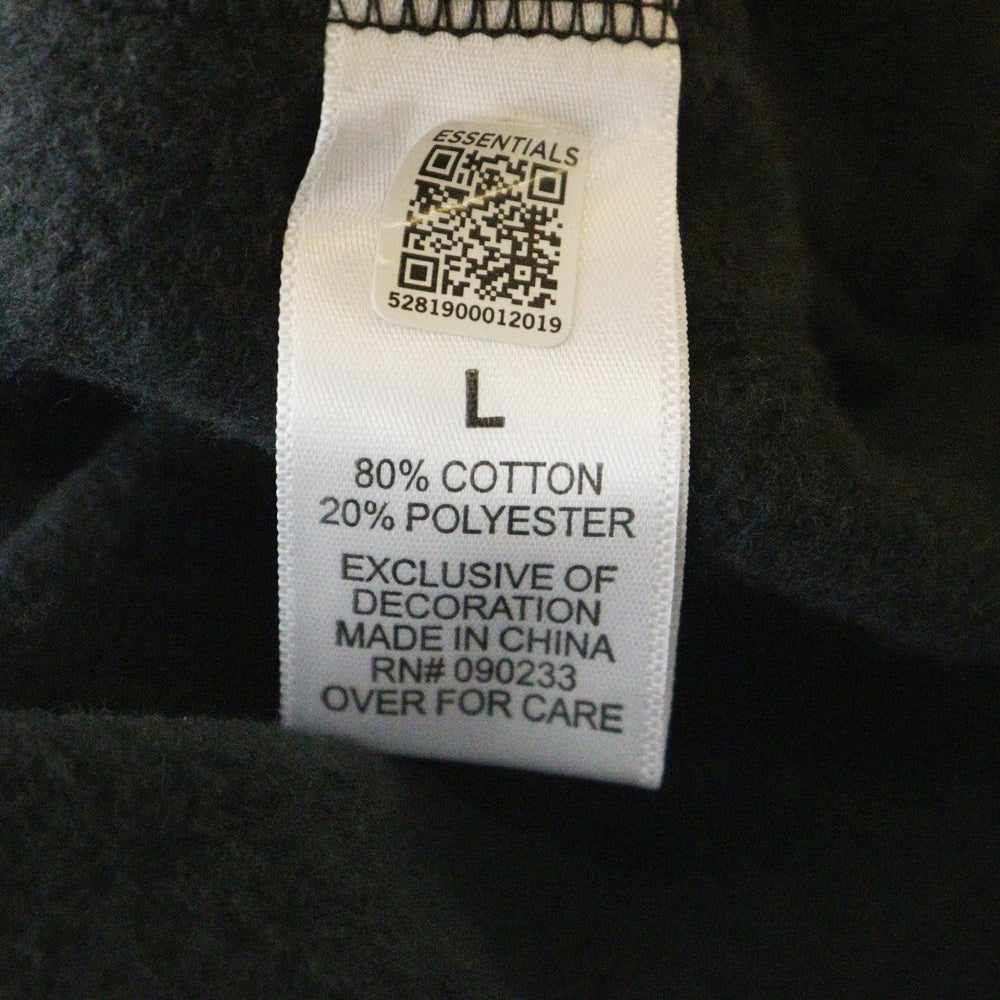 FEAR OF GOD ESSENTIALS(フィアオブゴッド エッセンシャルズ) HOODIE バックリフレクターロゴ プルオーバースウェットパーカー フーディー ブラック