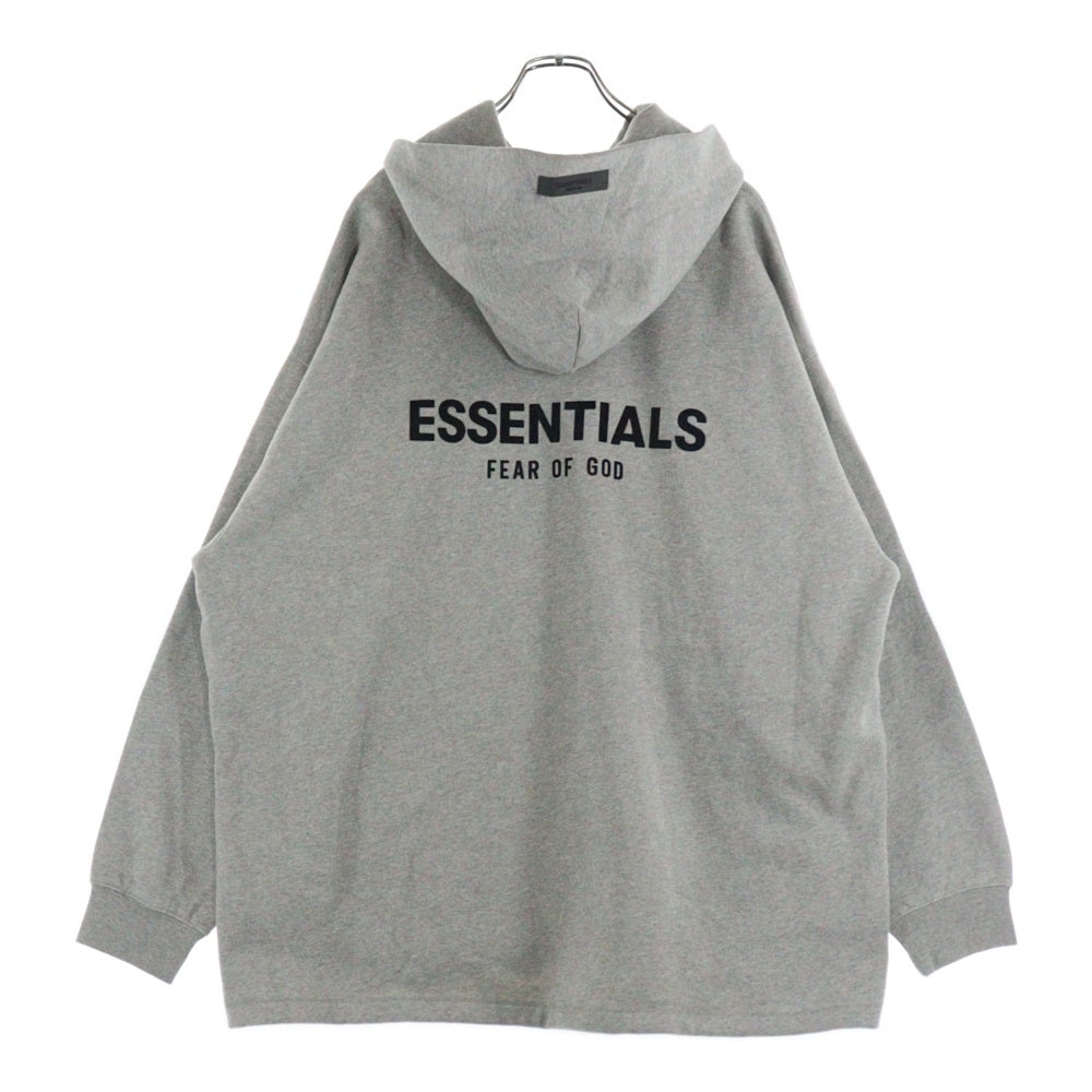 FEAR OF GOD ESSENTIALS(フィアオブゴッド エッセンシャルズ) HOODIE バックフェルトロゴ プルオーバースウェットパーカー フーディー グレー