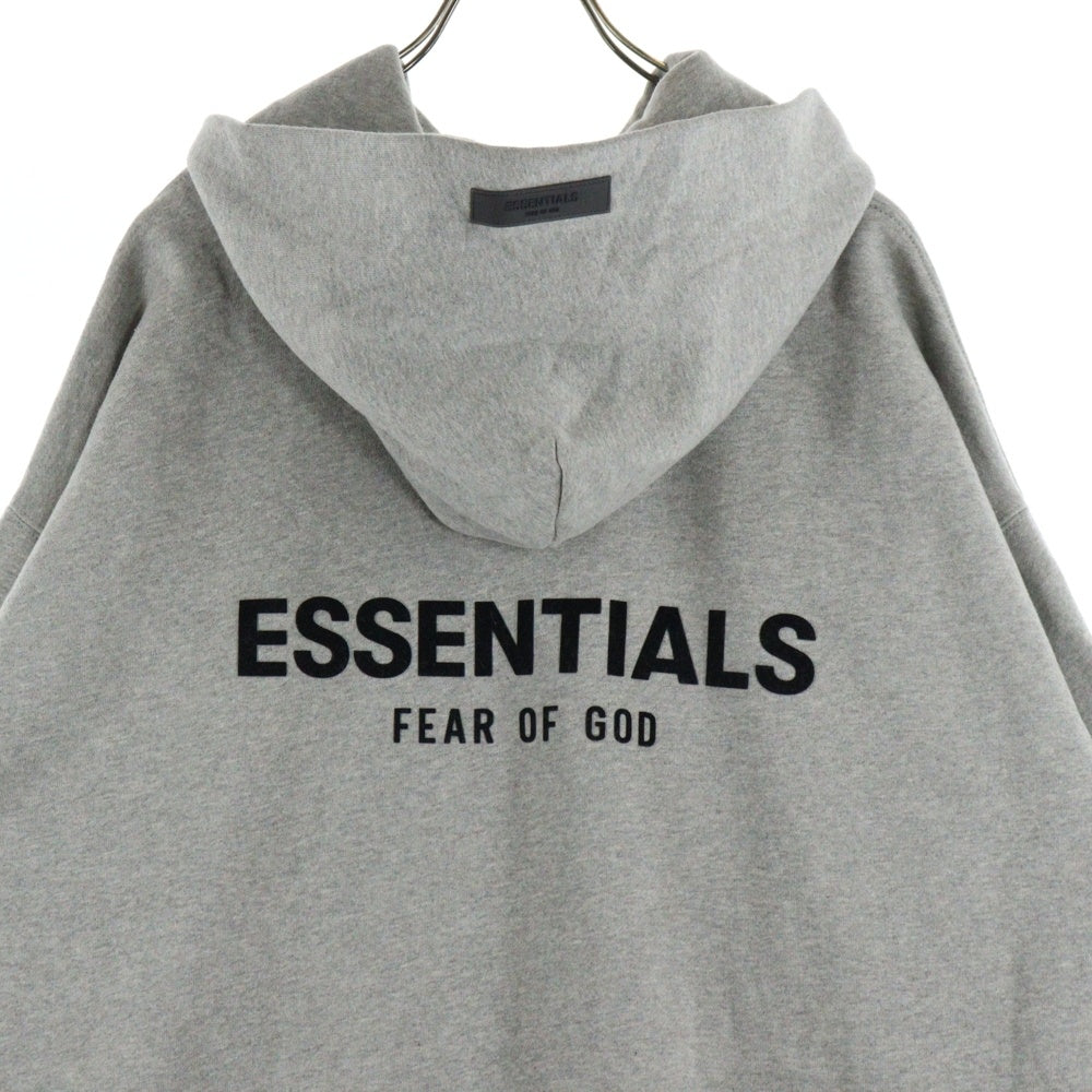 FEAR OF GOD ESSENTIALS(フィアオブゴッド エッセンシャルズ) HOODIE バックフェルトロゴ プルオーバースウェットパーカー フーディー グレー