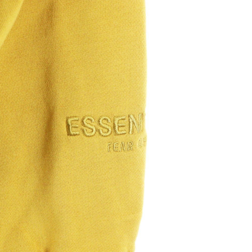 FEAR OF GOD ESSENTIALS(フィアオブゴッド エッセンシャルズ) HOODIE LTD LONG BEACH ロングビーチ限定 バックリフレクターロゴ プルオーバースウェットパーカー フーディー イエロー