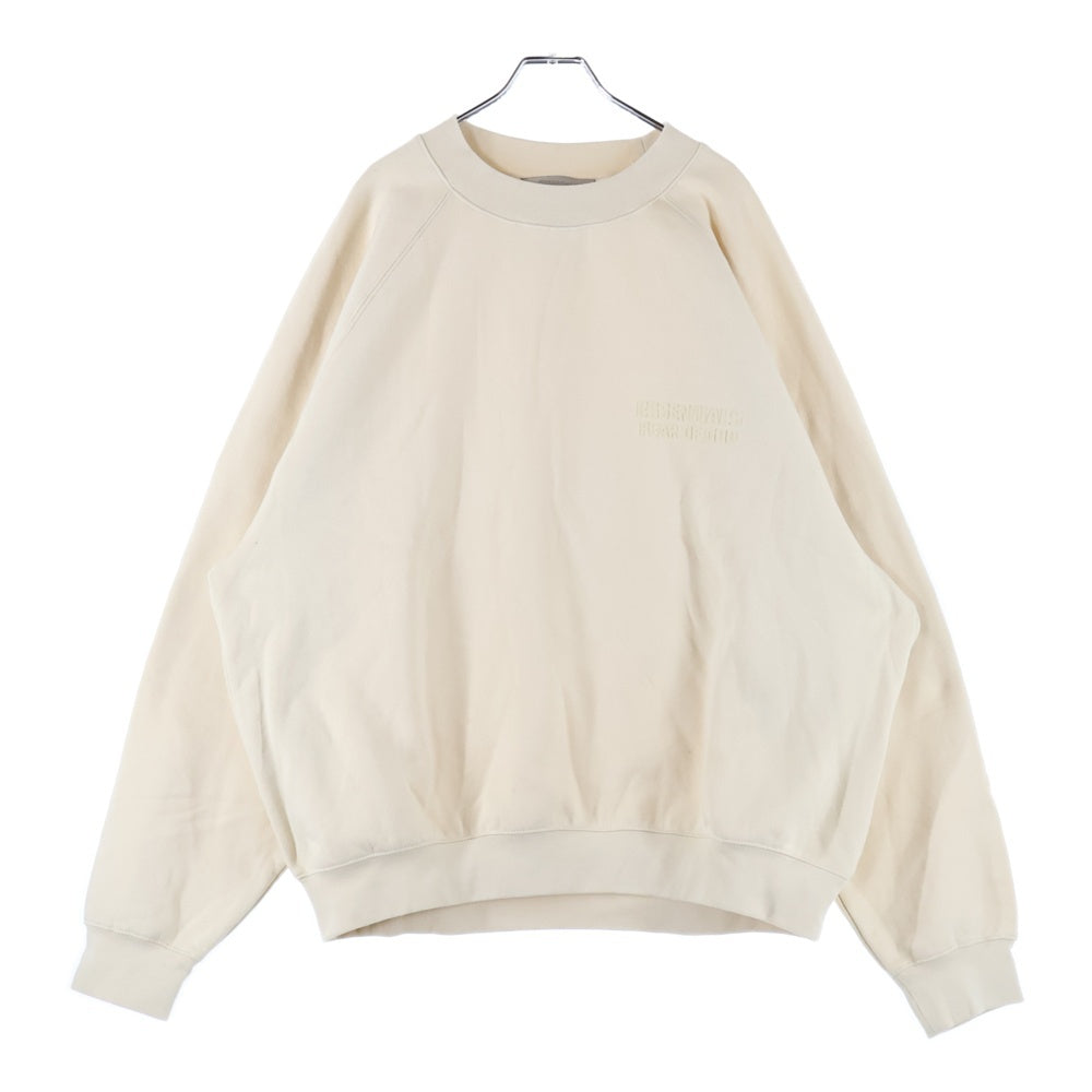 FEAR OF GOD ESSENTIALS(フィアオブゴッド エッセンシャルズ) SWEATSHIRT フェルトロゴ クルーネックスウェットトレーナー アイボリー