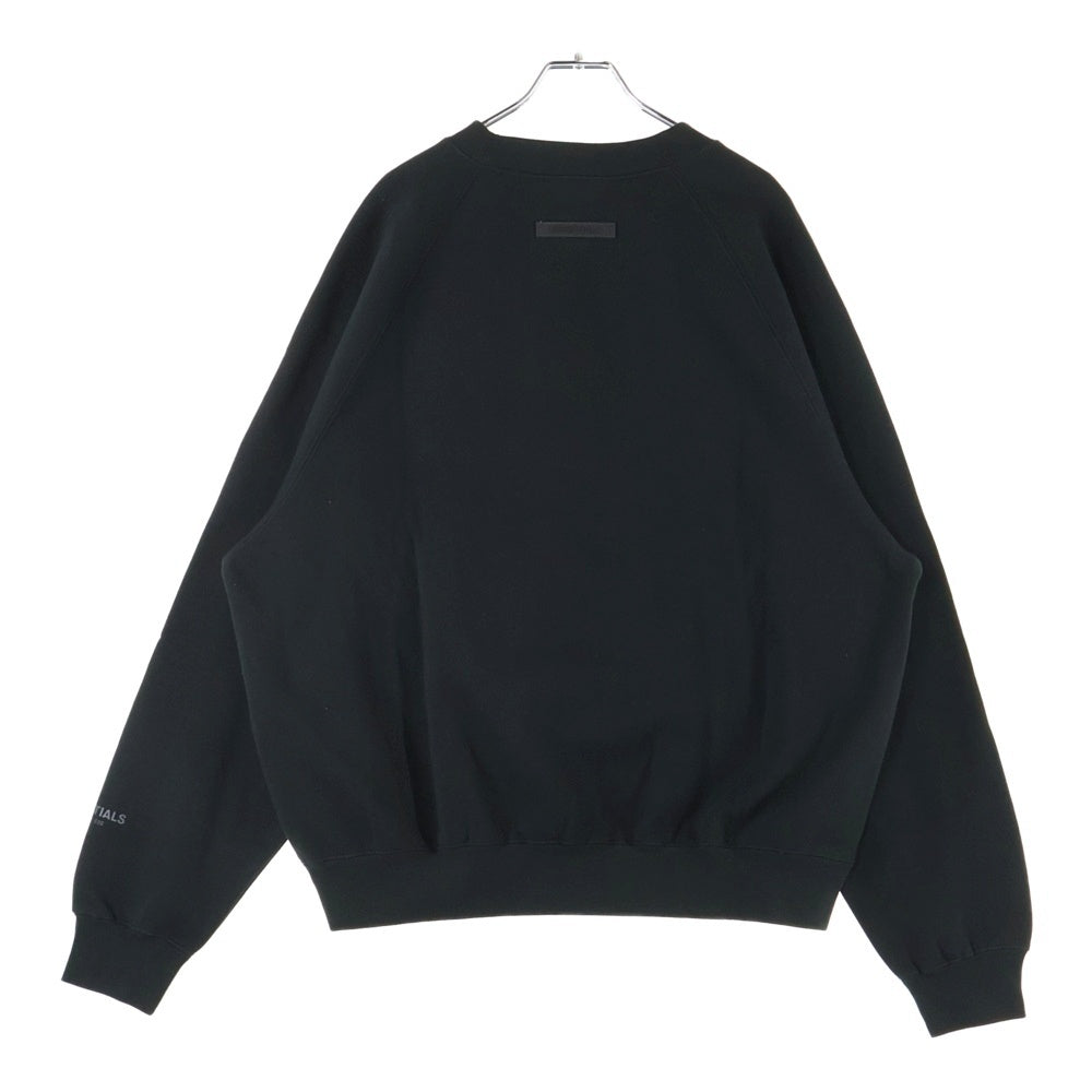 FEAR OF GOD ESSENTIALS(フィアオブゴッド エッセンシャルズ) SWEATSHIRT リフレクターロゴ クルーネックスウェットトレーナー ブラック