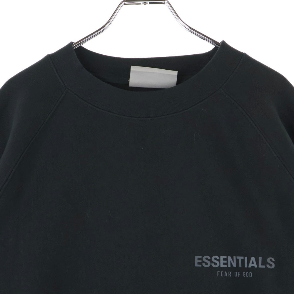 FEAR OF GOD ESSENTIALS(フィアオブゴッド エッセンシャルズ) SWEATSHIRT リフレクターロゴ クルーネックスウェットトレーナー ブラック