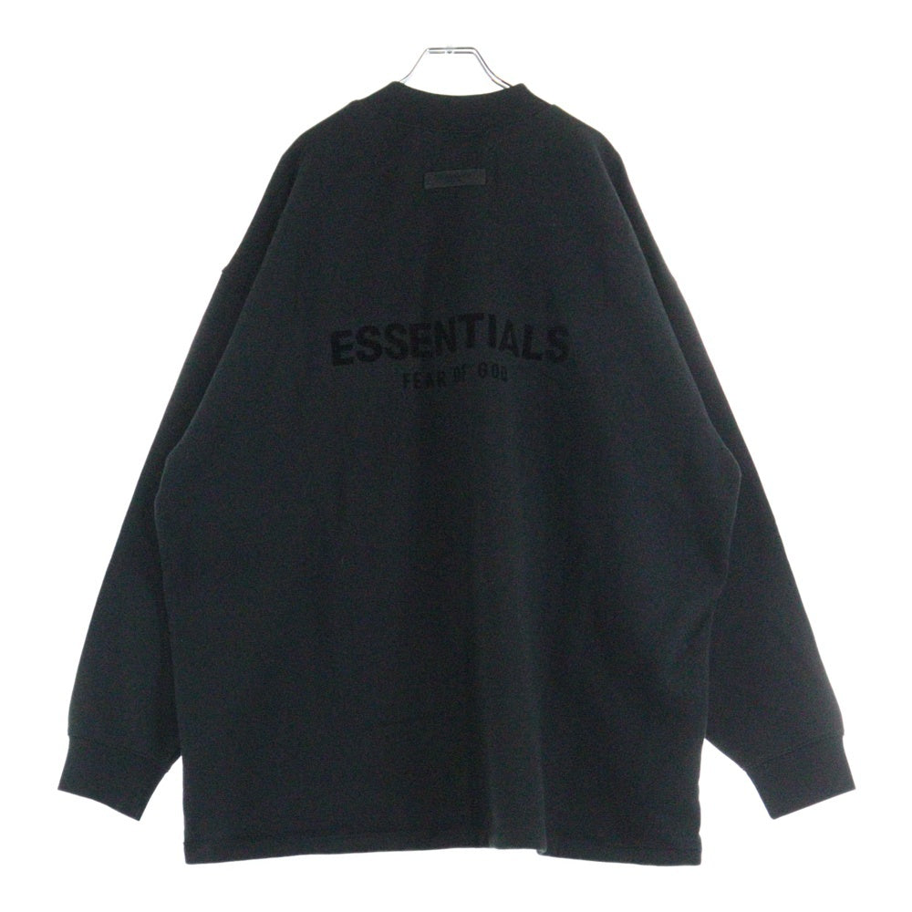 FEAR OF GOD ESSENTIALS(フィアオブゴッド エッセンシャルズ) SWEATSHIRT バックフェルトロゴ クルーネックスウェットトレーナー ブラック