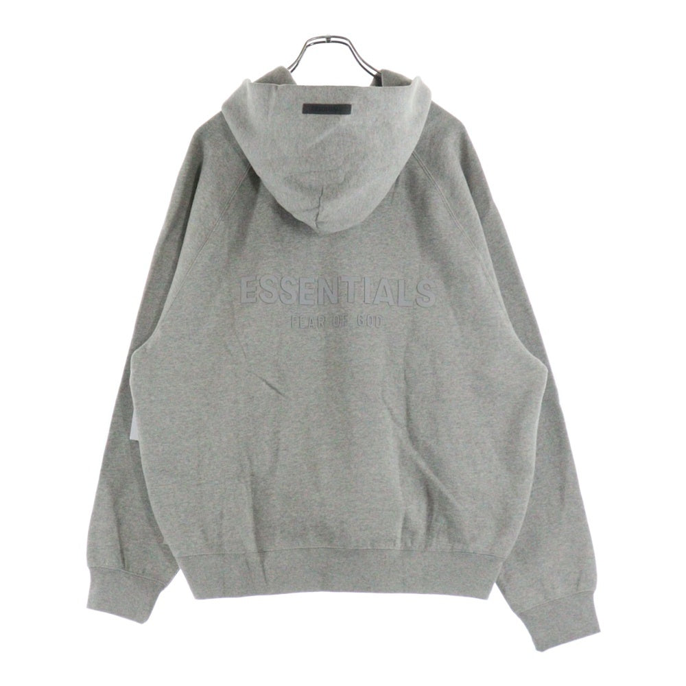 FEAR OF GOD ESSENTIALS(フィアオブゴッド エッセンシャルズ) HOODIE バックラバーロゴ プルオーバースウェットパーカー フーディー グレー