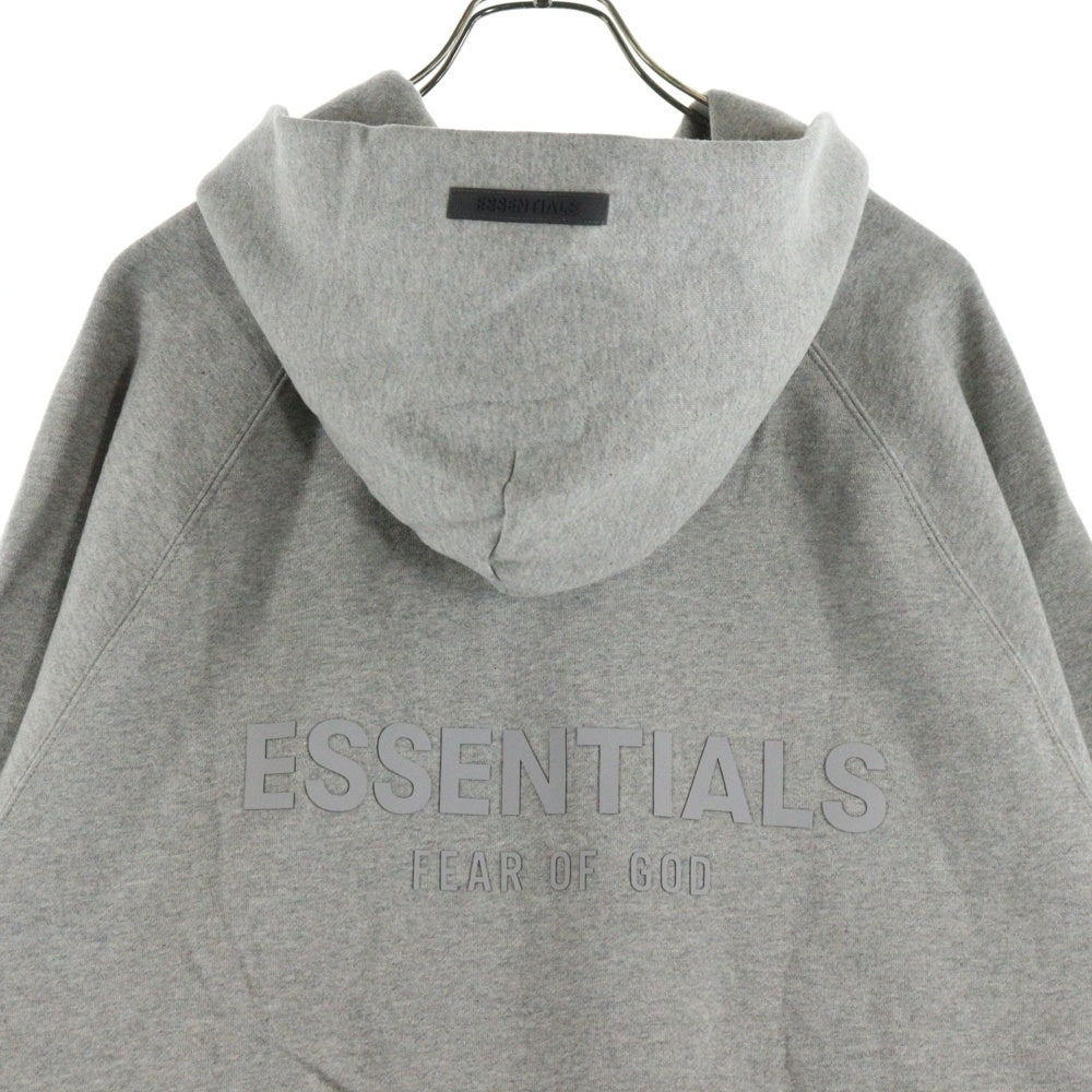 FEAR OF GOD ESSENTIALS(フィアオブゴッド エッセンシャルズ) HOODIE バックラバーロゴ プルオーバースウェットパーカー フーディー グレー