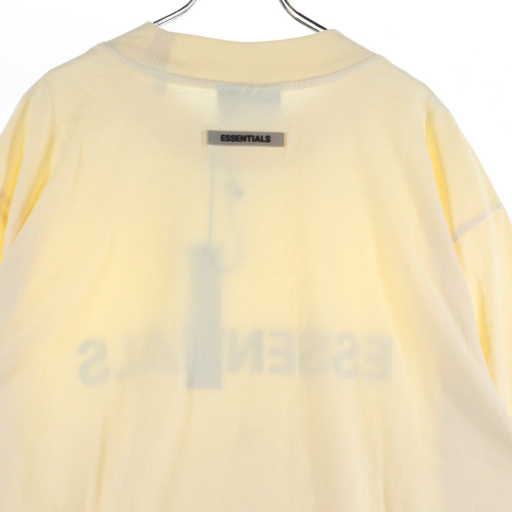 FEAR OF GOD ESSENTIALS(フィアオブゴッド エッセンシャルズ) L/S T-SHIRT フロントラバーロゴ 長袖Tシャツ ロンT アイボリー