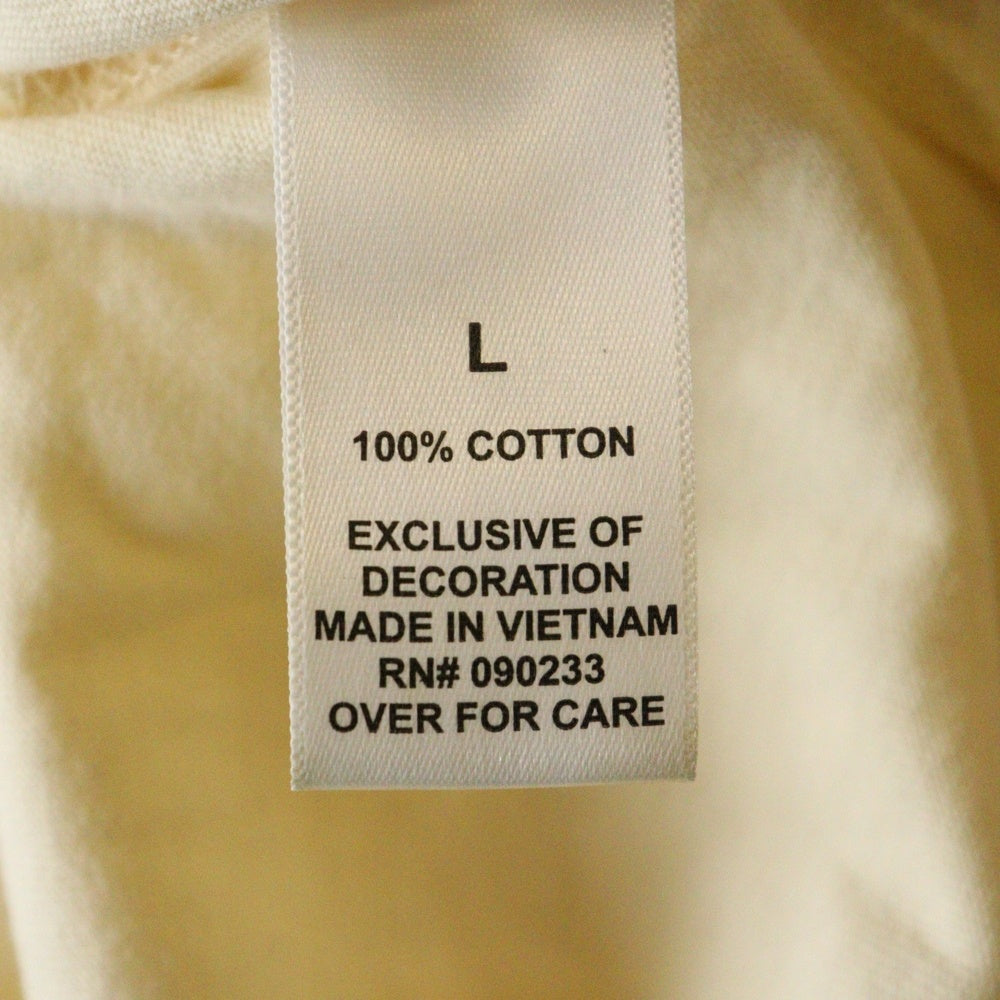 FEAR OF GOD ESSENTIALS(フィアオブゴッド エッセンシャルズ) L/S T-SHIRT フロントラバーロゴ 長袖Tシャツ ロンT アイボリー