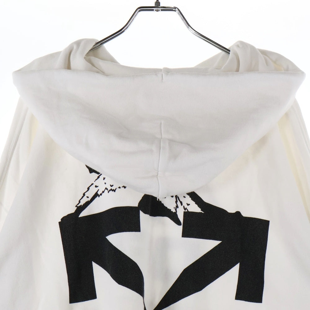 OFF-WHITE(オフホワイト) 21SS World Caterpillar Hoodie プルオーバースウェットパーカー フーディー ホワイト OMBB037R21FLE009
