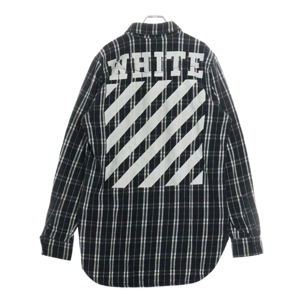OFF-WHITE(オフホワイト) 16SS Flannel Check Shirt フランネルシャツ 長袖チェックシャツ グレー