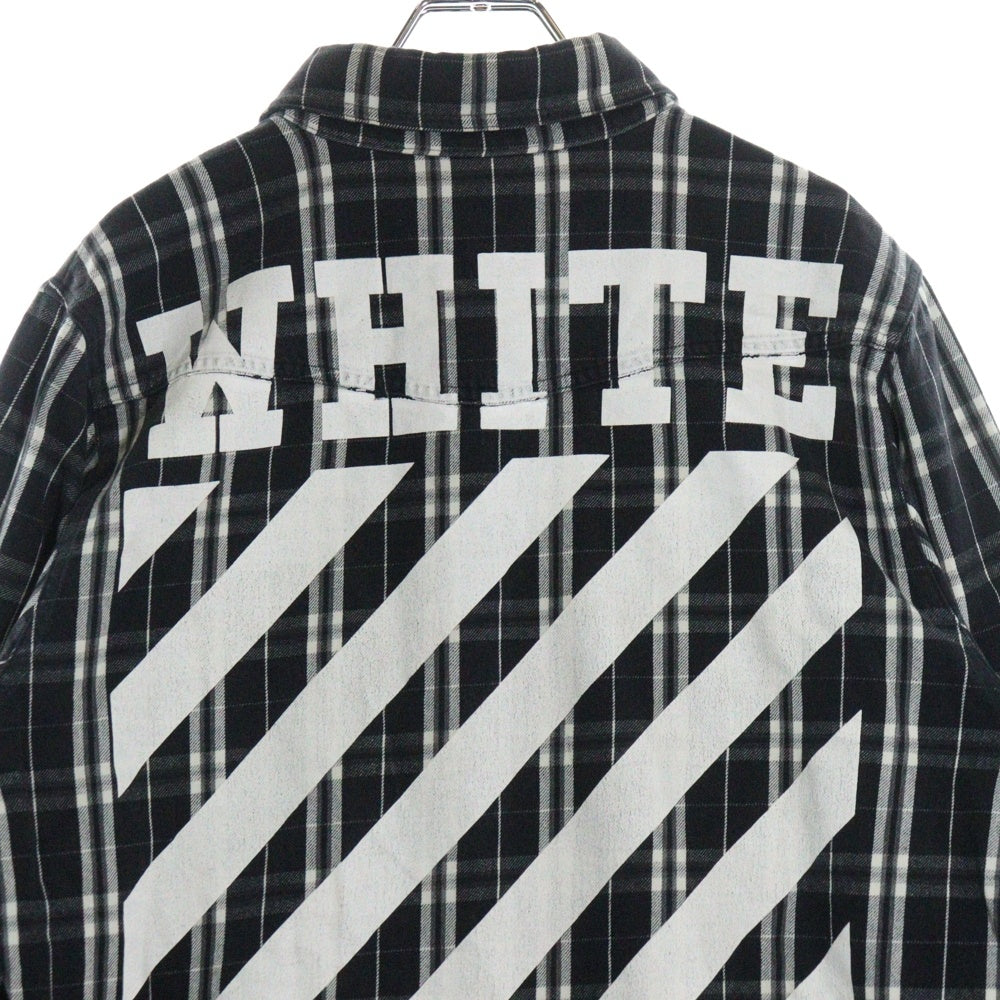 OFF-WHITE(オフホワイト) 16SS Flannel Check Shirt フランネルシャツ 長袖チェックシャツ グレー