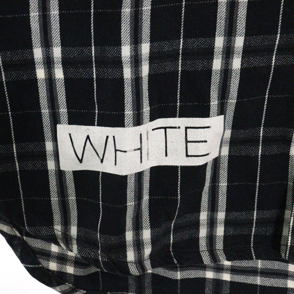 OFF-WHITE(オフホワイト) 16SS Flannel Check Shirt フランネルシャツ 長袖チェックシャツ グレー