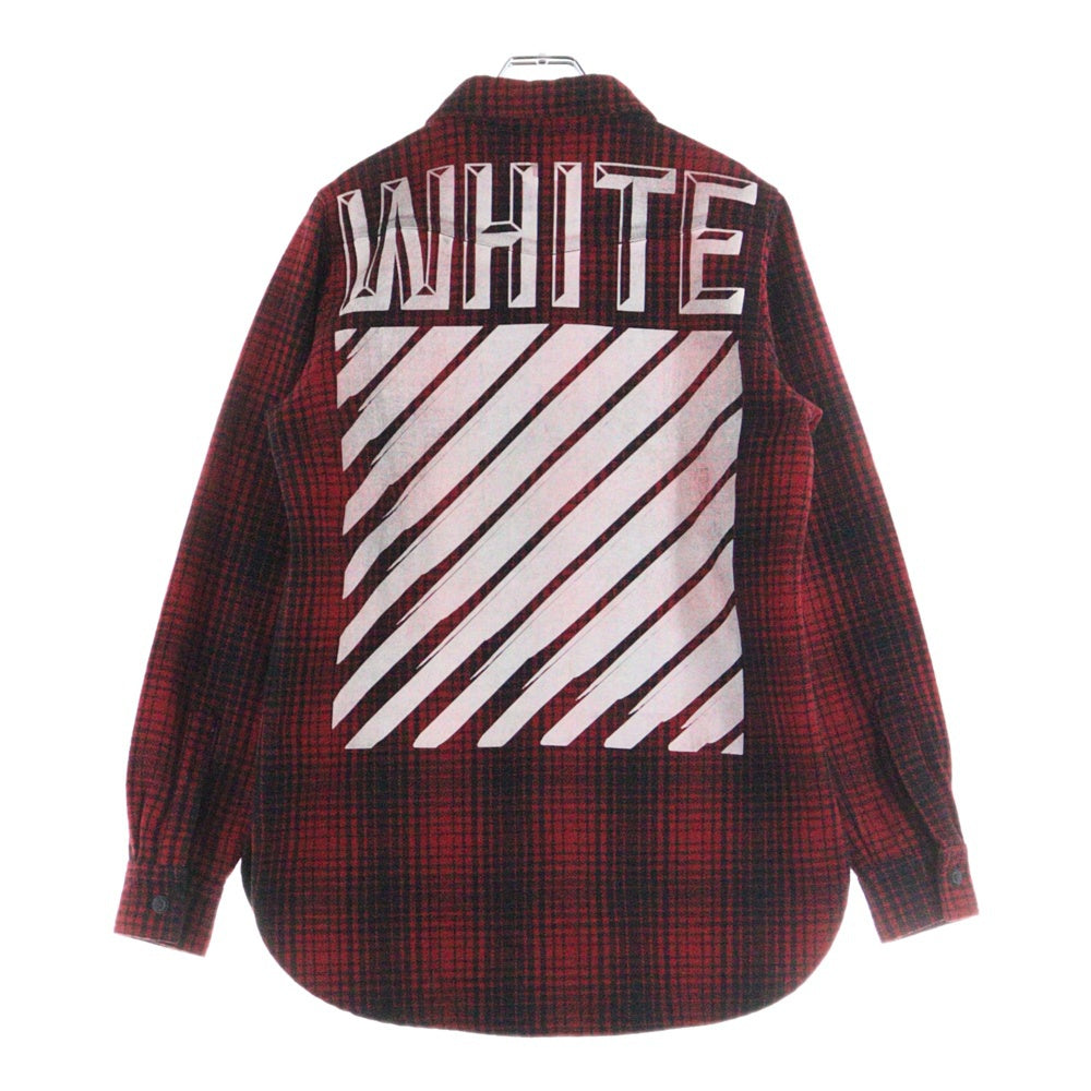 OFF-WHITE(オフホワイト) 15AW Flannel Check Shirt フランネルシャツ 長袖チェックシャツ レッド