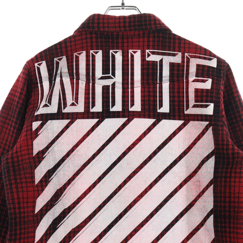 OFF-WHITE(オフホワイト) 15AW Flannel Check Shirt フランネルシャツ 長袖チェックシャツ レッド