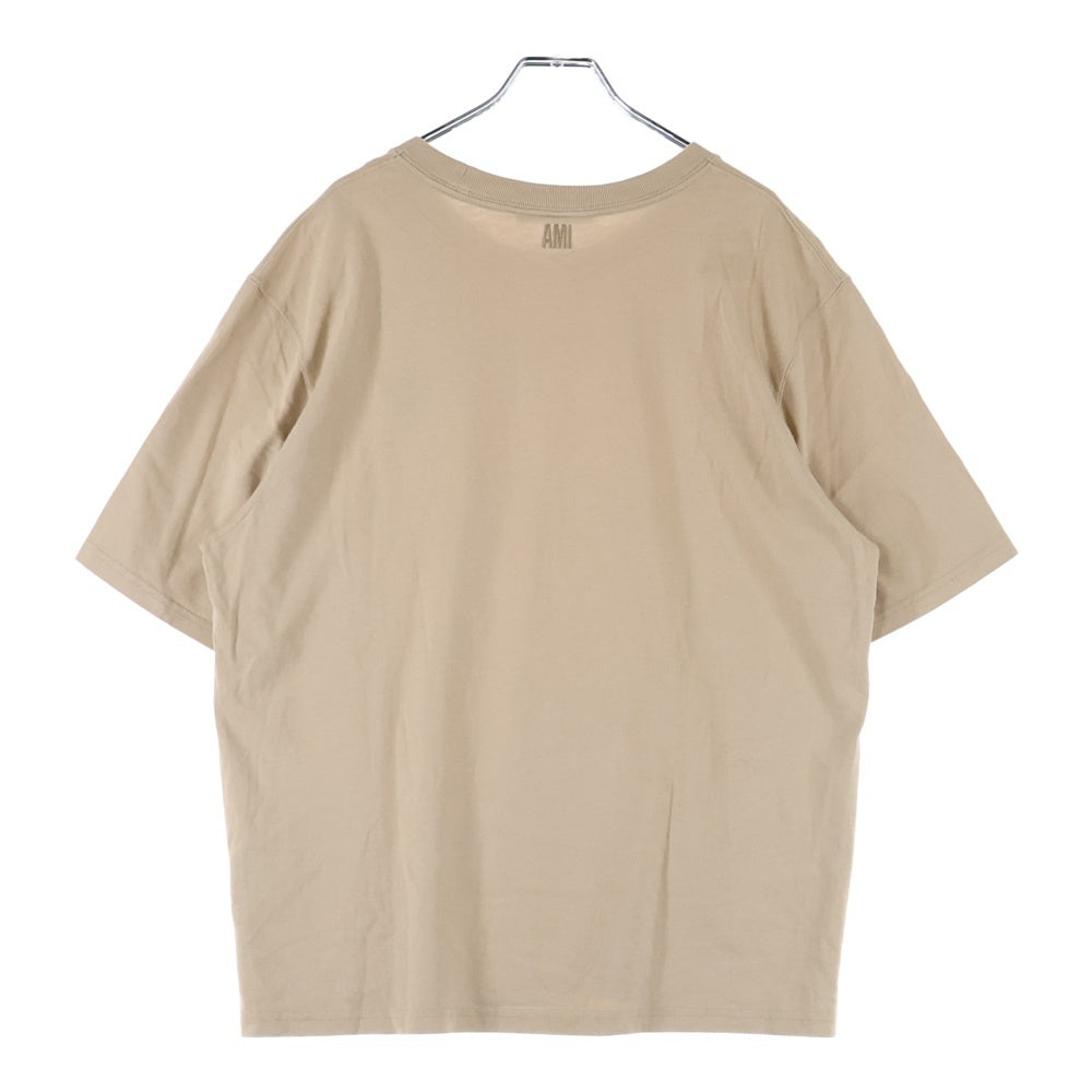 AMI Alexandre Mattiussi(アミアレクサンドルマテュッシ) Logo T-Shirt ハートロゴ刺繍 半袖Tシャツ ベージュ A21HJ128.726