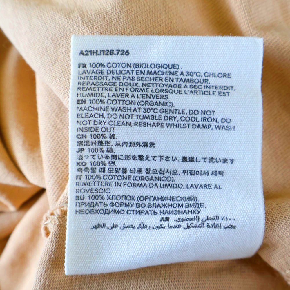 AMI Alexandre Mattiussi(アミアレクサンドルマテュッシ) Logo T-Shirt ハートロゴ刺繍 半袖Tシャツ ベージュ A21HJ128.726
