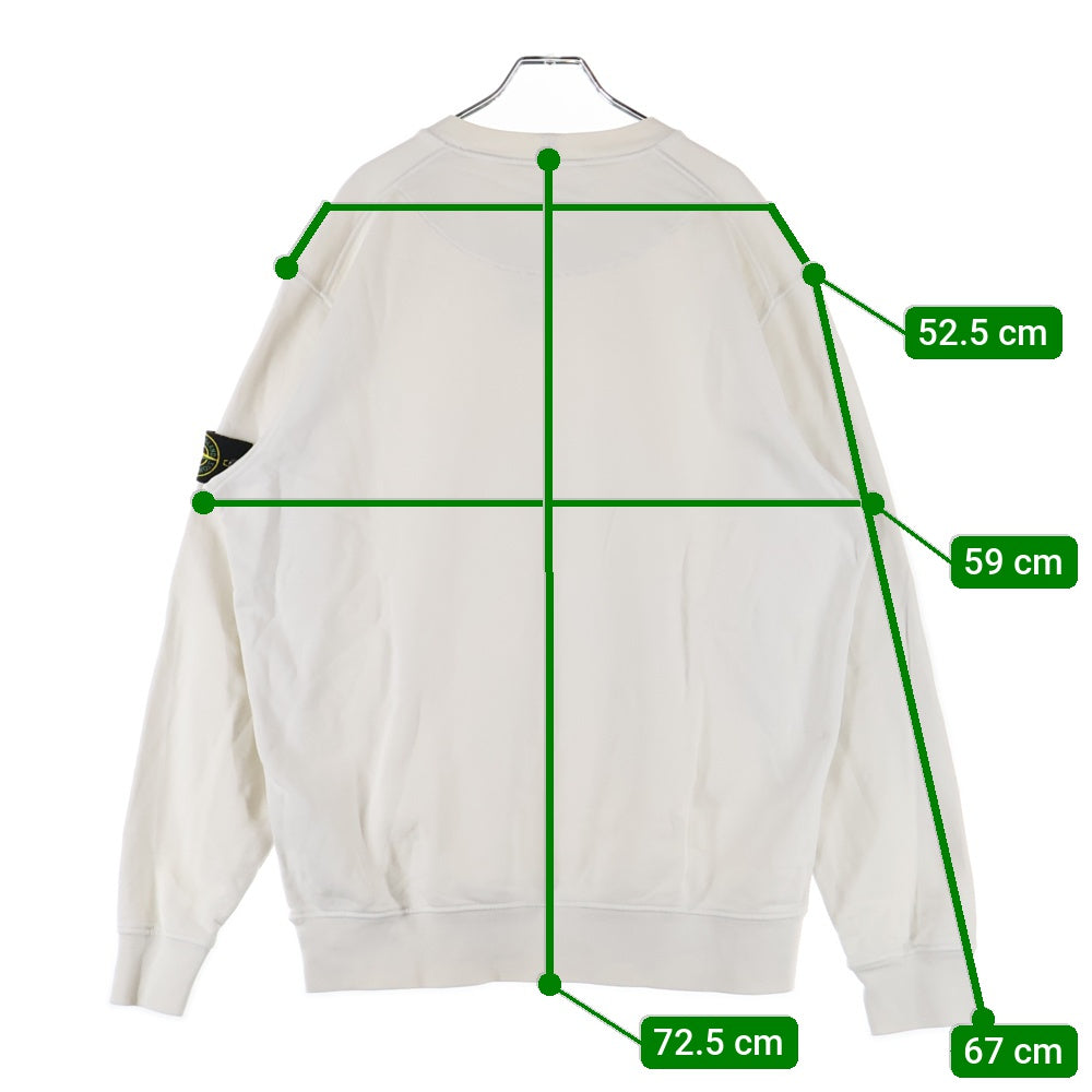 STONE ISLAND(ストーンアイランド) Sweatshirt ロゴワッペン クルーネックスウェットトレーナー ホワイト 721561051