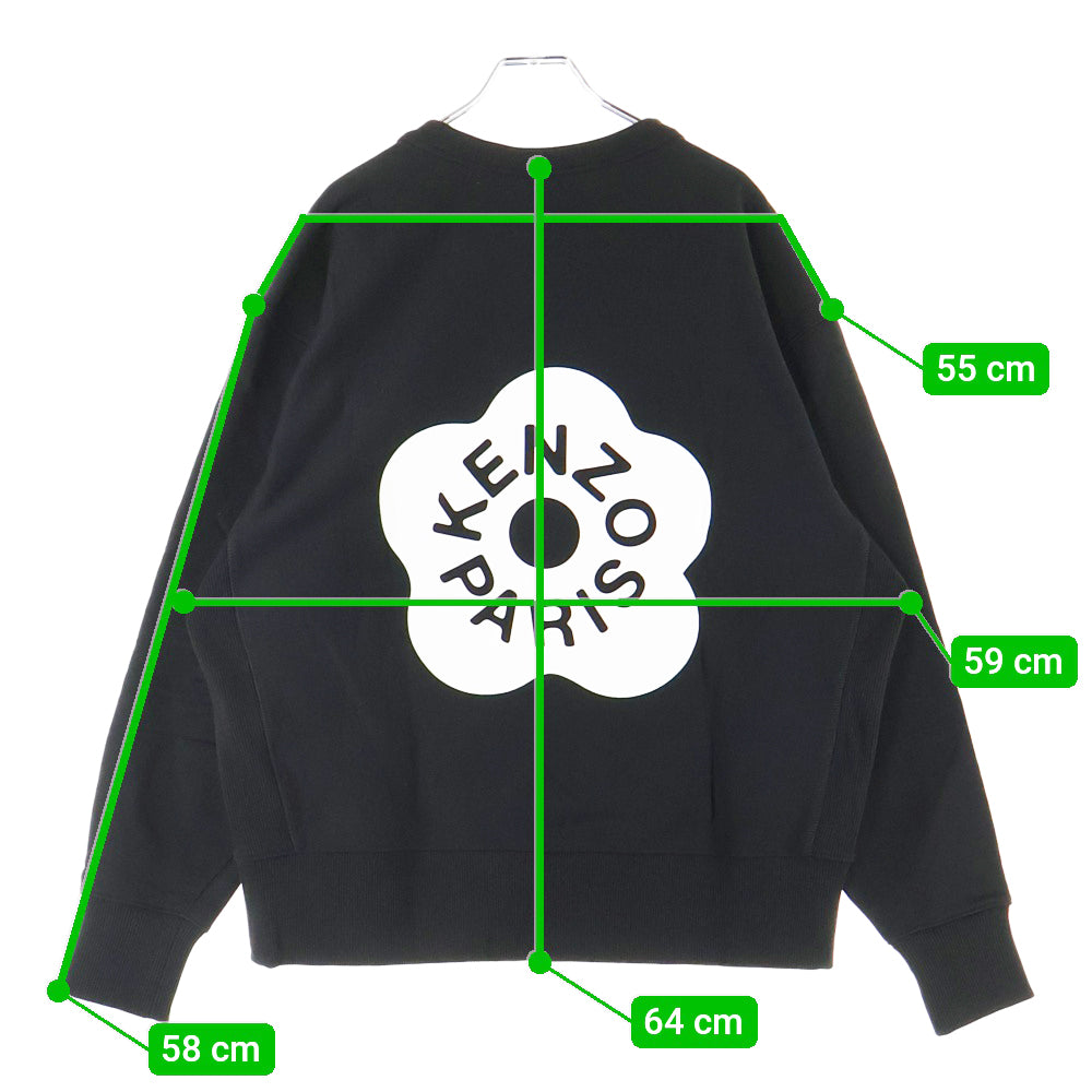 KENZO(ケンゾー) BOKE FLOWER 2.0 クルーネックスウェットトレーナー ブラック FD55W4844ME