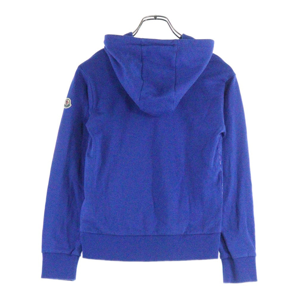 MONCLER(モンクレール) Royal Shiny Graphic Logo Hoodie ロゴワッペン プルオーバースウェットパーカー フーディー ブルー キッズ/レディース H19548G00008 809AG