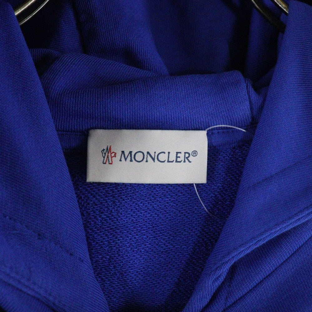 MONCLER(モンクレール) Royal Shiny Graphic Logo Hoodie ロゴワッペン プルオーバースウェットパーカー フーディー ブルー キッズ/レディース H19548G00008 809AG