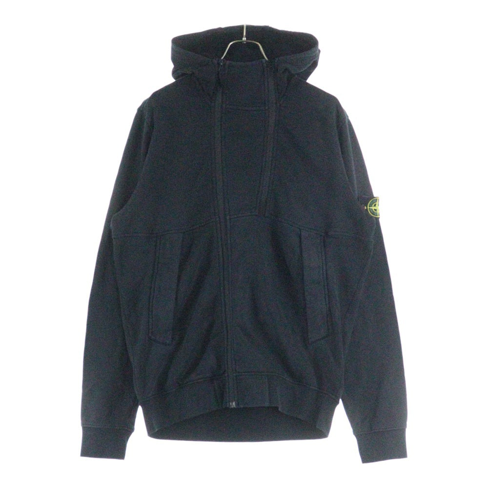 STONE ISLAND(ストーンアイランド) 20SS Double Zip Hoodie ダブルジップ スウェットパーカー フーディー ブラック 721561051