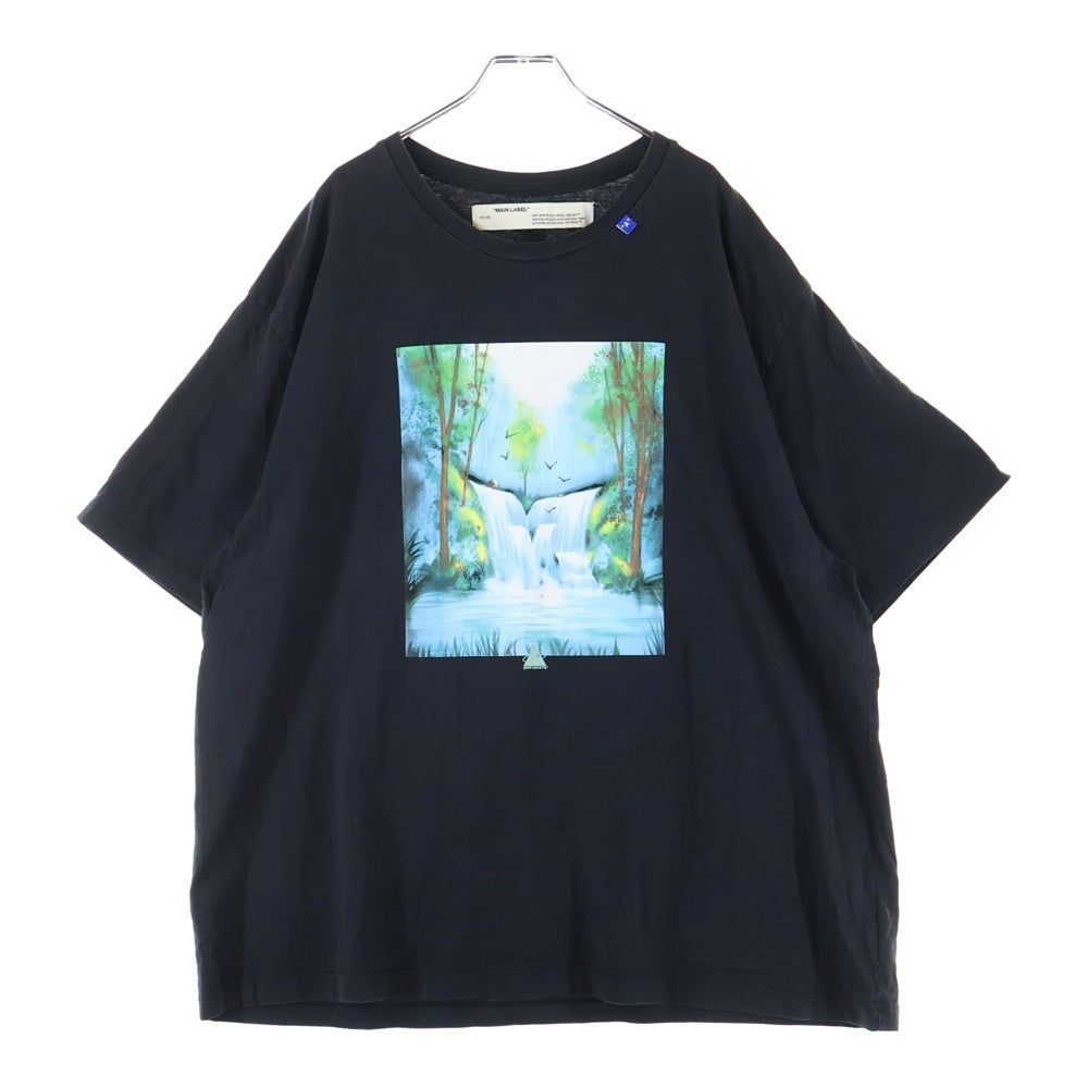 OFF-WHITE(オフホワイト) 19AW Waterfall T-Shirt オーバーサイズ半袖Tシャツ ブラック OMAA038E19185015