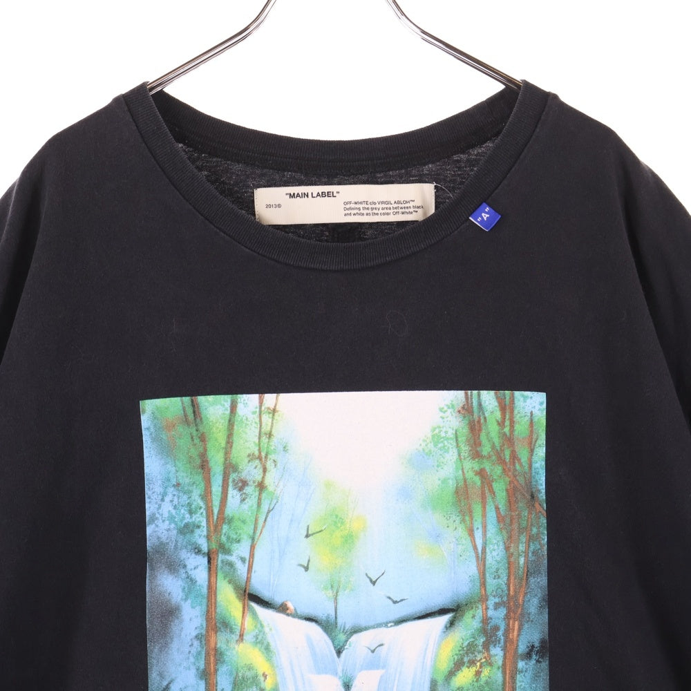 OFF-WHITE(オフホワイト) 19AW Waterfall T-Shirt オーバーサイズ半袖Tシャツ ブラック OMAA038E19185015