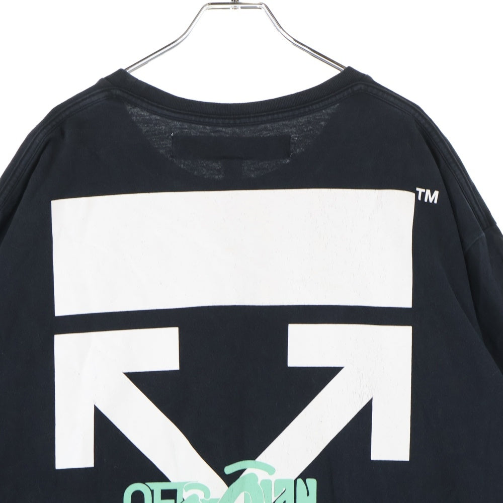 OFF-WHITE(オフホワイト) 19AW Waterfall T-Shirt オーバーサイズ半袖Tシャツ ブラック OMAA038E19185015