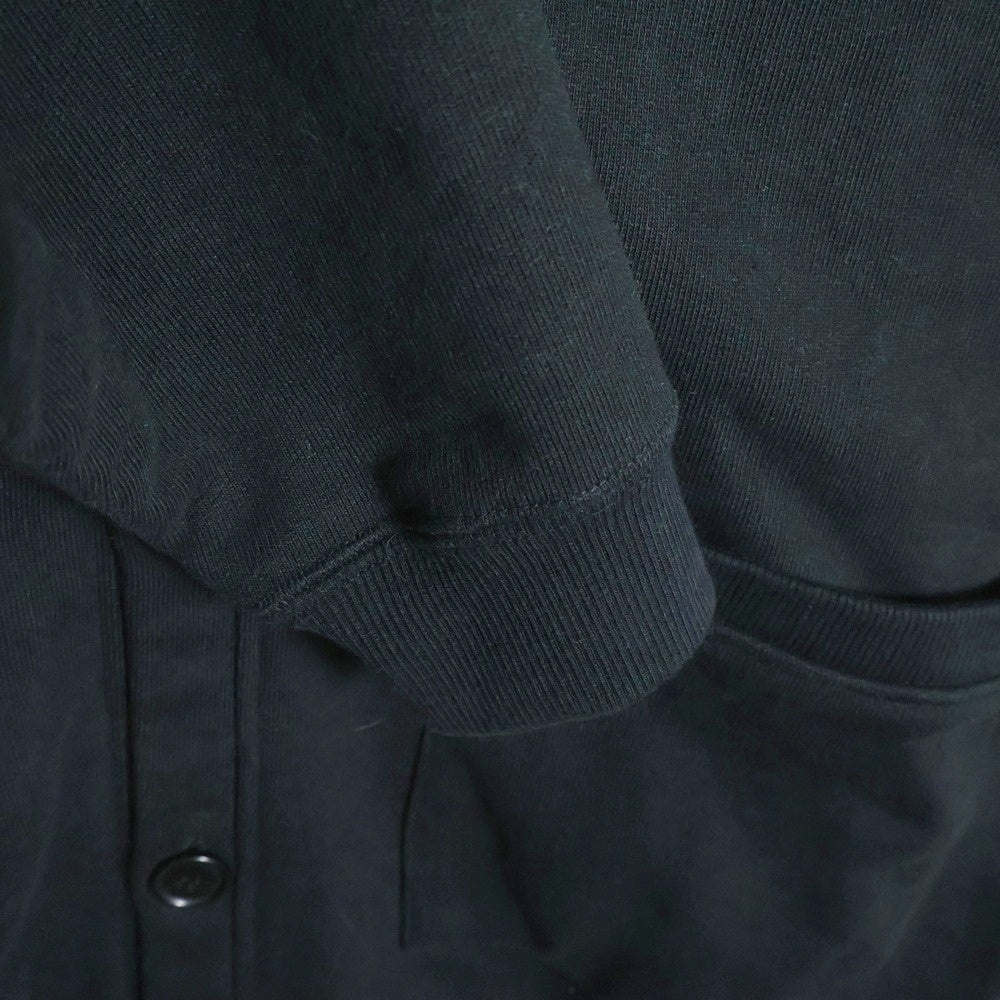 ICE CREAM(アイスクリーム) CHENILLE LOGO SWEAT CARDIGAN WI ロゴワッペン スウェットカーディガン ブラック ICJP231K003