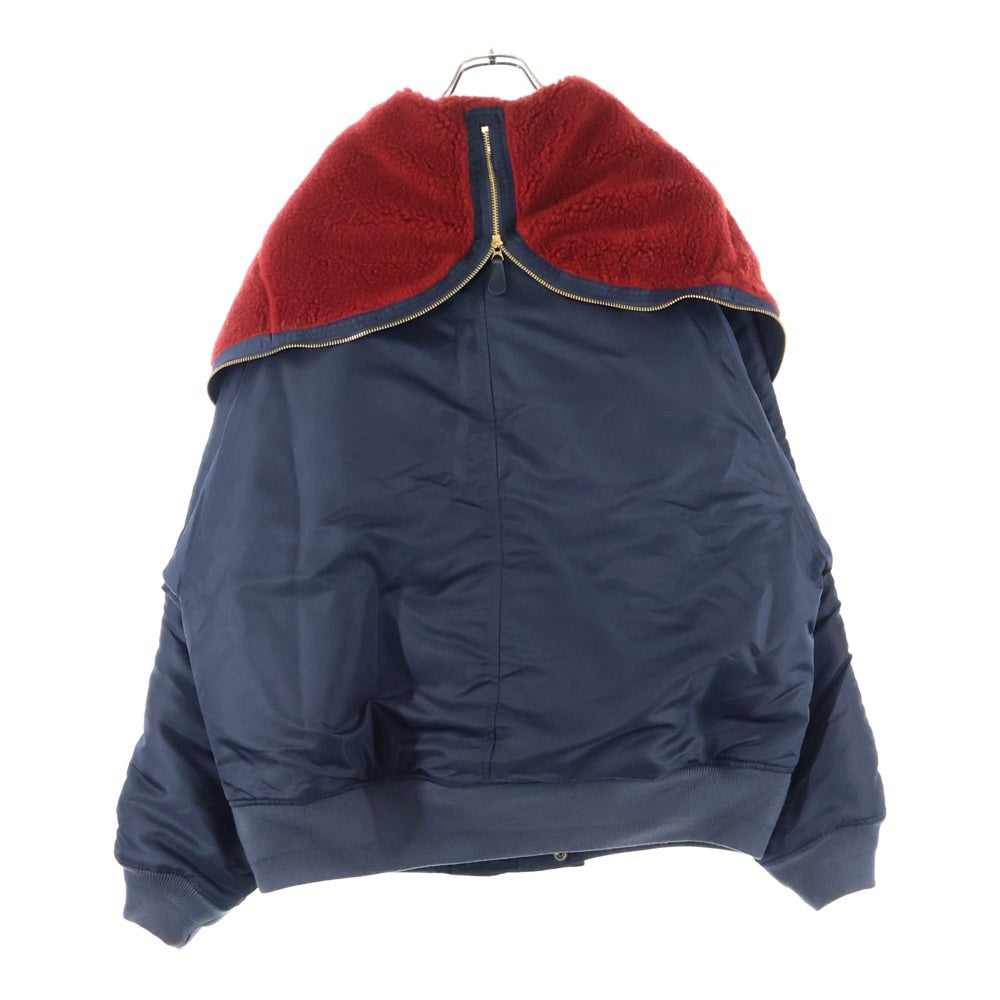doublet(ダブレット) 24AW PETAL MOUTH HOOD BOMBER JACKET ファー ボンバージャケット ネイビー 24AW17BL197