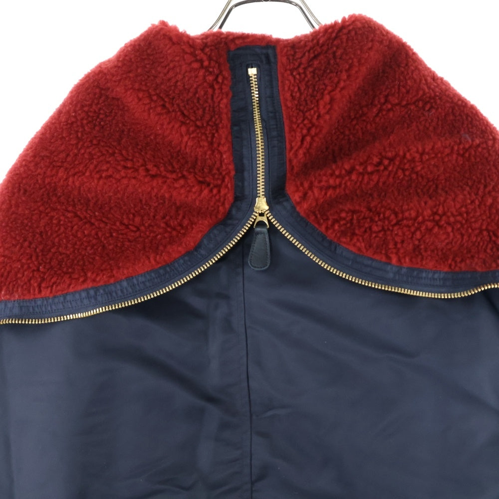 doublet(ダブレット) 24AW PETAL MOUTH HOOD BOMBER JACKET ファー ボンバージャケット ネイビー 24AW17BL197