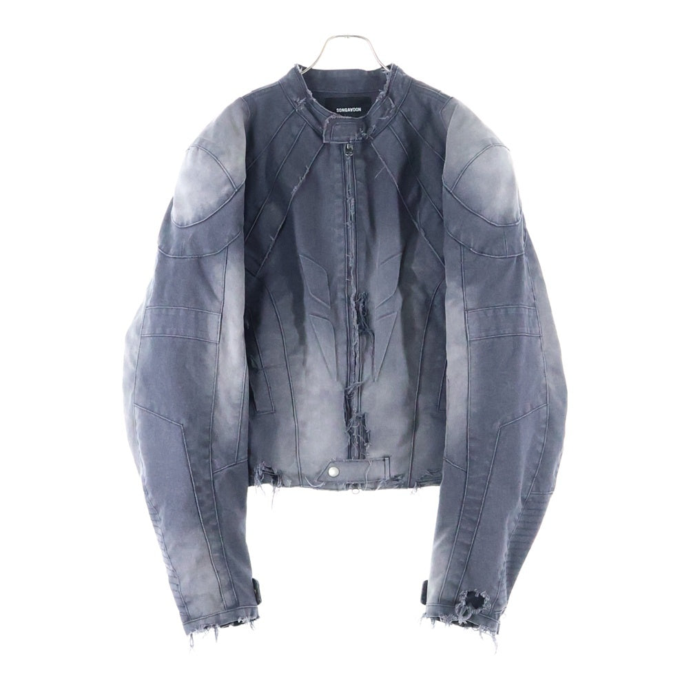 NO BRAND(ノーブランド) SONGAADON ソンガードン 24SS Broken Locomotive Jacket デニムジャケット グレー