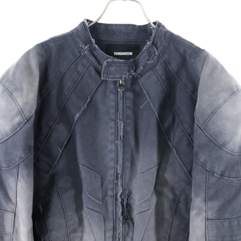 NO BRAND(ノーブランド) SONGAADON ソンガードン 24SS Broken Locomotive Jacket デニムジャケット グレー