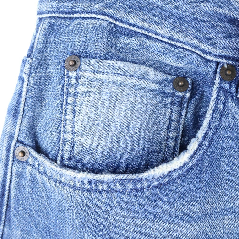 Acne Studios(アクネ ストゥディオズ) Loose Bootcut Jeans ペイント加工 ブーツカット デニムパンツ ジーンズ インディゴ FN-MN-5PKT000207 B00292-