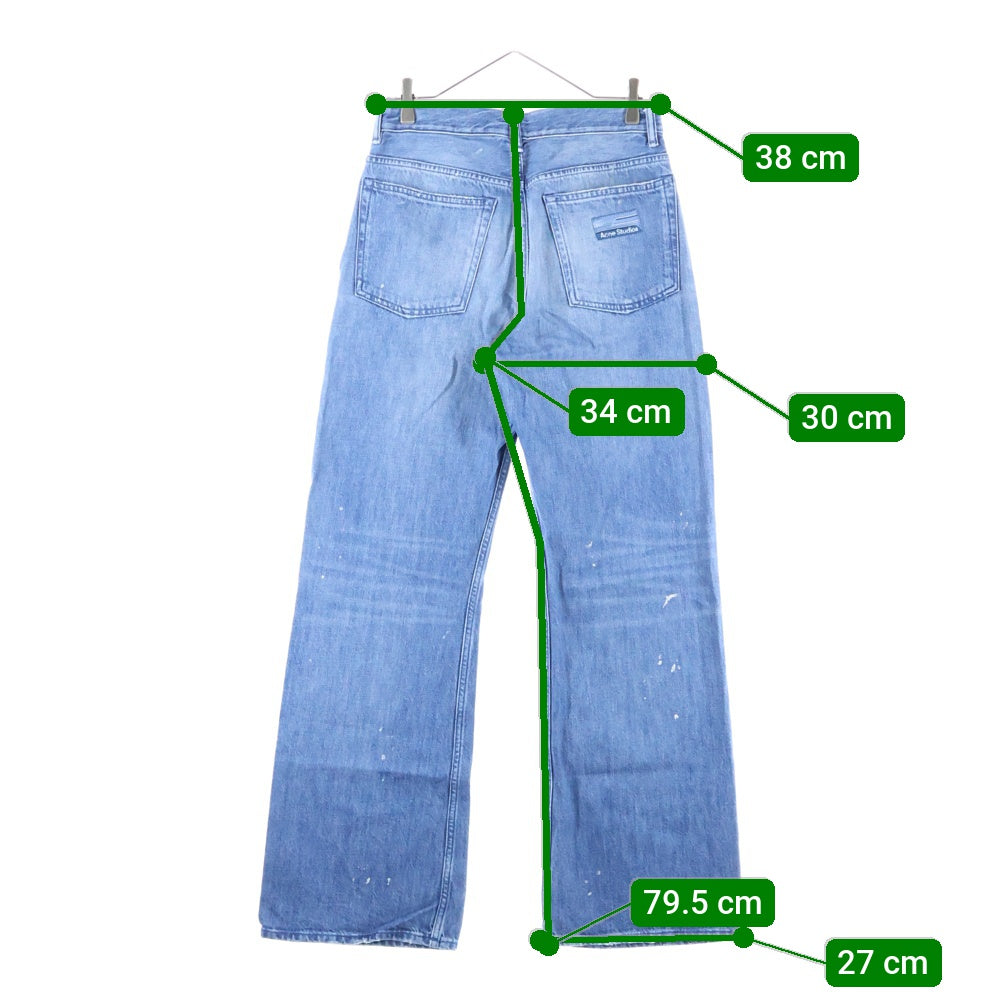 Acne Studios(アクネ ストゥディオズ) Loose Bootcut Jeans ペイント加工 ブーツカット デニムパンツ ジーンズ インディゴ FN-MN-5PKT000207 B00292-