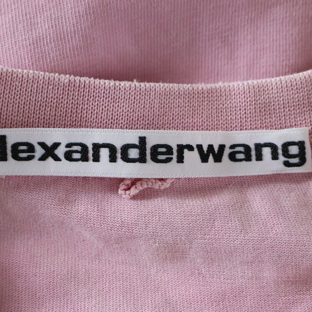 ALEXANDER WANG(アレキサンダーワン) Emboss T-Shirt エンボスロゴ 半袖Tシャツ ピンク レディース