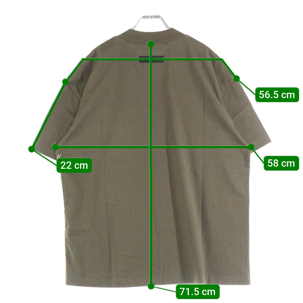 FEAR OF GOD ESSENTIALS(フィアオブゴッド エッセンシャルズ) S/S T-SHIRT フェルトロゴ 半袖Tシャツ ブラウン